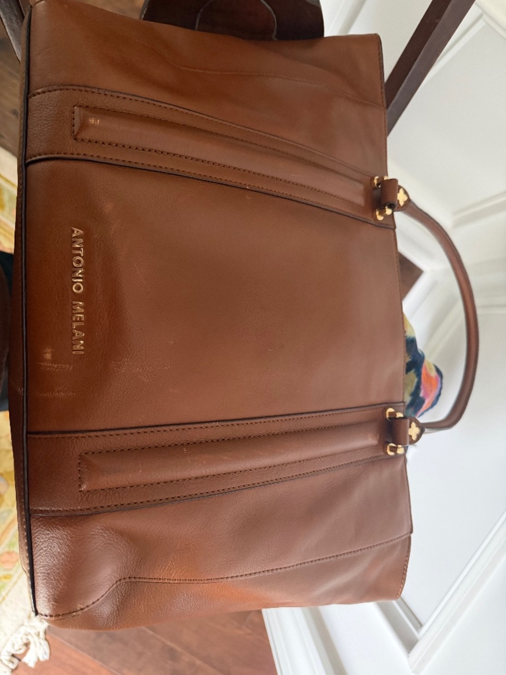 Antonio Melani leather computer satchel
